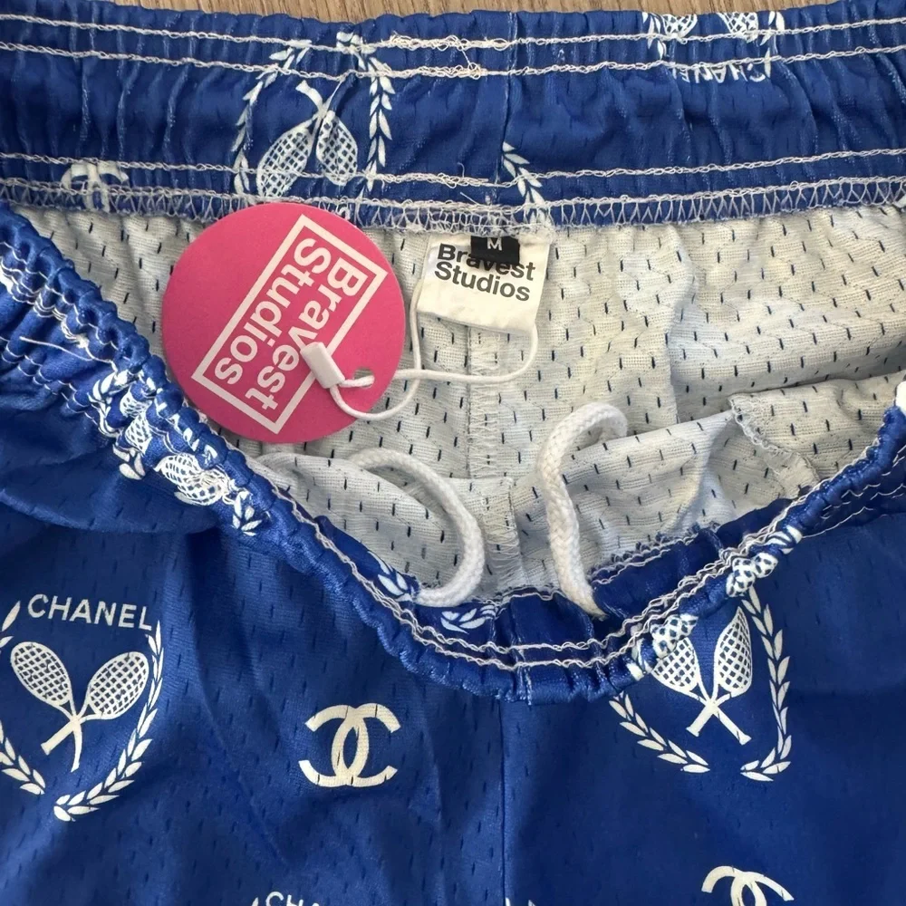 Bravest Studios x Chanel Tennis Logo Shorts in Royal - Picture 2 of 4